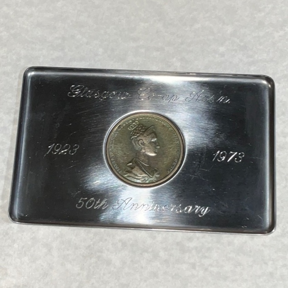 Glasgow Co-Op Ass’n 1923 - 1973 50th Anniversary Italian Stainless Trinket Dish